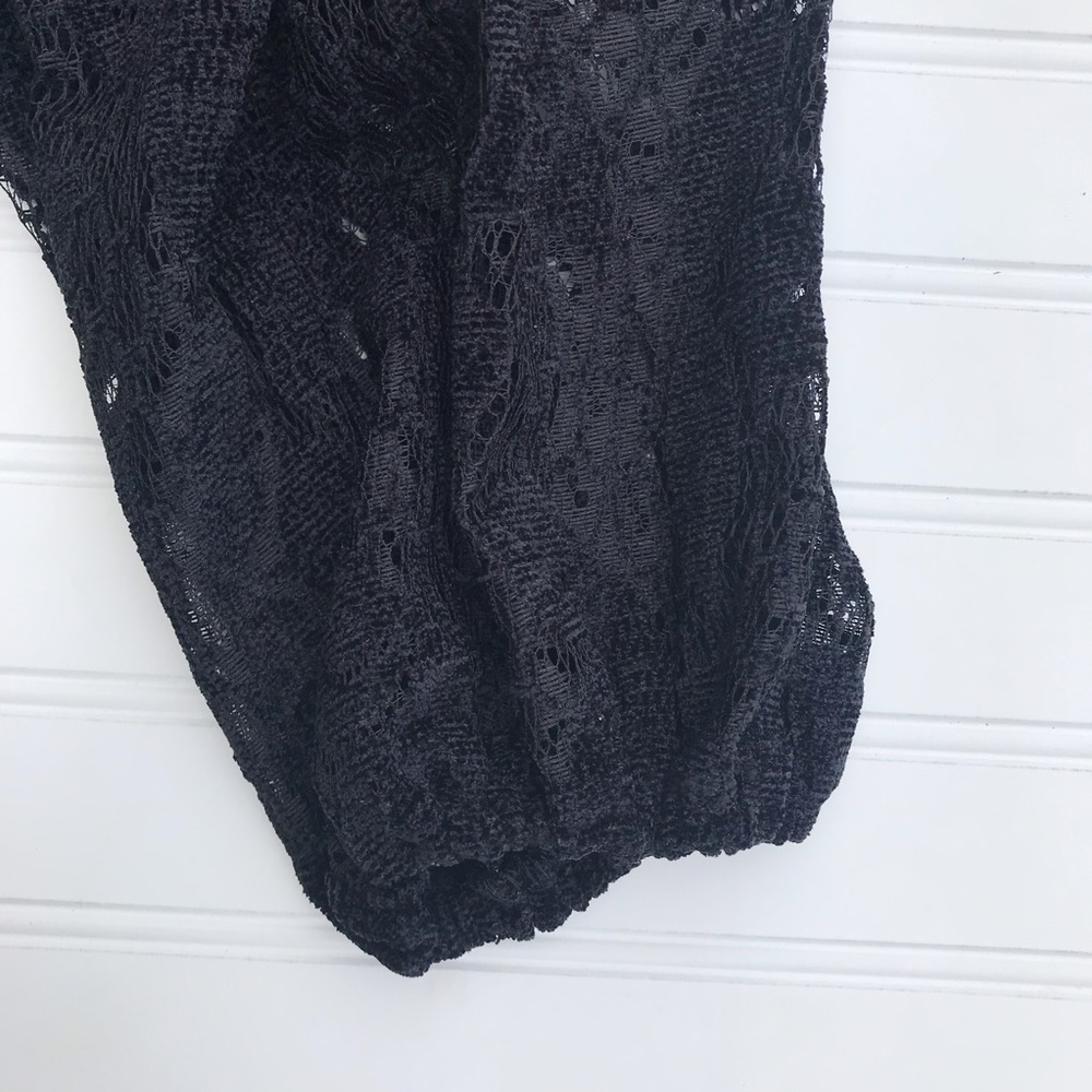 Free People || Black Lace Ruby Mini Dress Size M - Picture 5 of 8
